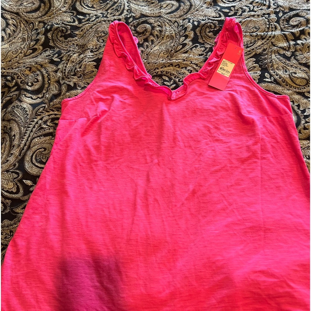 Gigi Ruffle Top. Lilly pulitzer tank pink and blue size L *multiples listing*